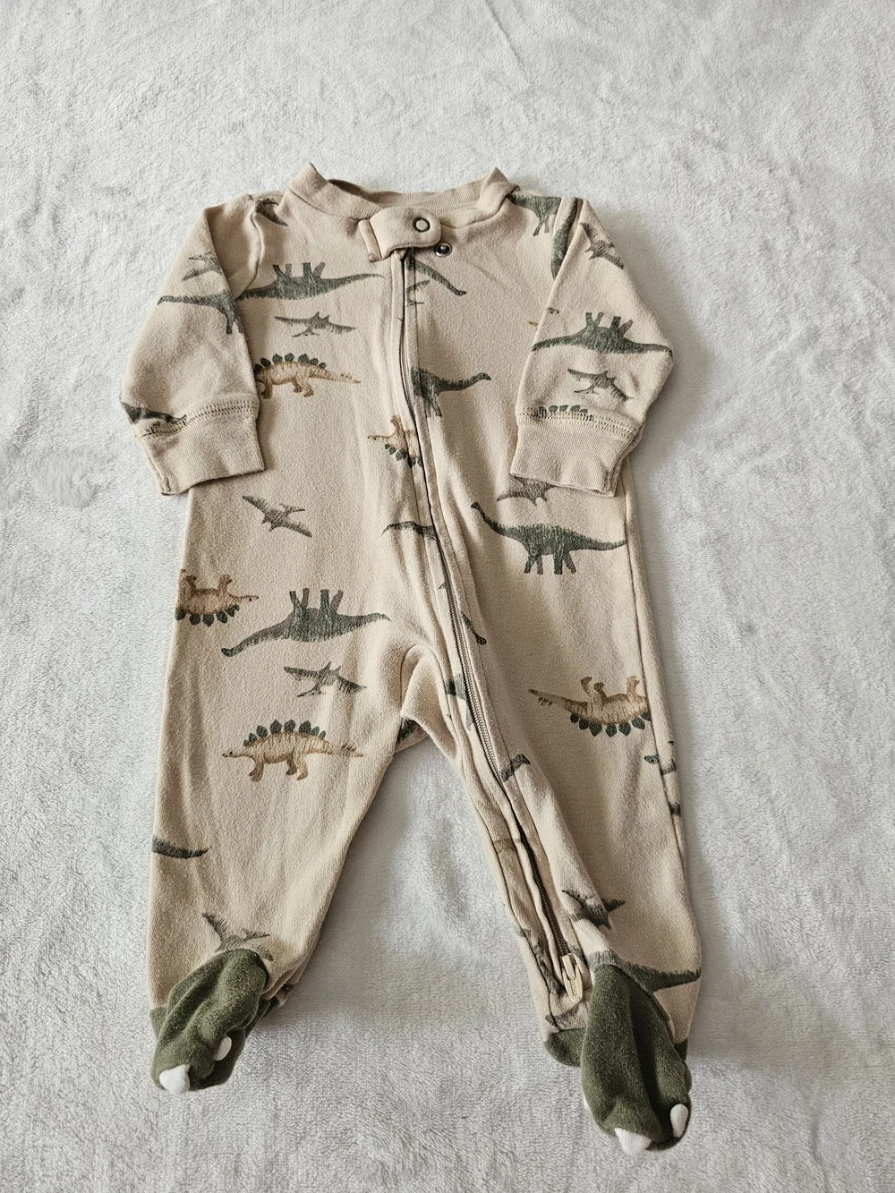 Carter’s Baby Footed Sleeper Pajama Bundle Dinosaur Print Zip One Piece 0-3M